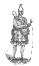 Black and white drawing of Papisseconewa, Sagamon of Pennacook